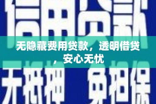 南陵无隐藏费用贷款，透明借贷，安心无忧