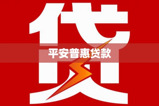 惠济平安普惠贷款