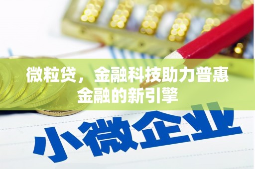 郁南微粒贷，金融科技助力普惠金融的新引擎