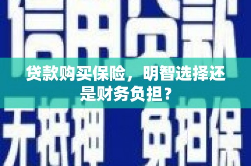 福田贷款购买保险，明智选择还是财务负担？
