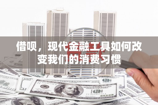 民和借呗，现代金融工具如何改变我们的消费习惯