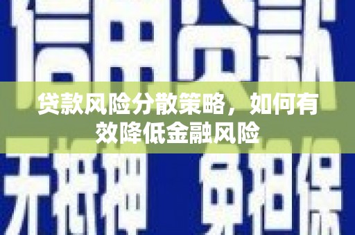 宁夏贷款风险分散策略，如何有效降低金融风险