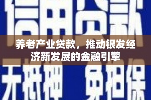 商州养老产业贷款，推动银发经济新发展的金融引擎