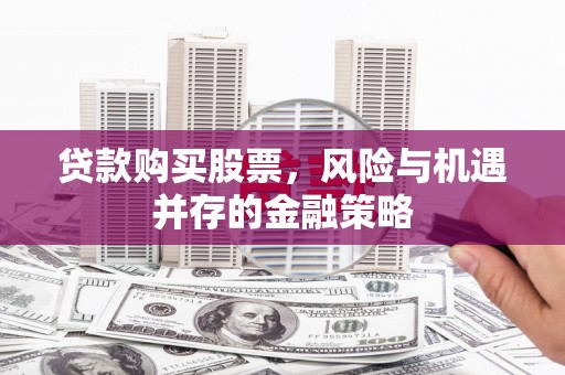 阳西贷款购买股票，风险与机遇并存的金融策略